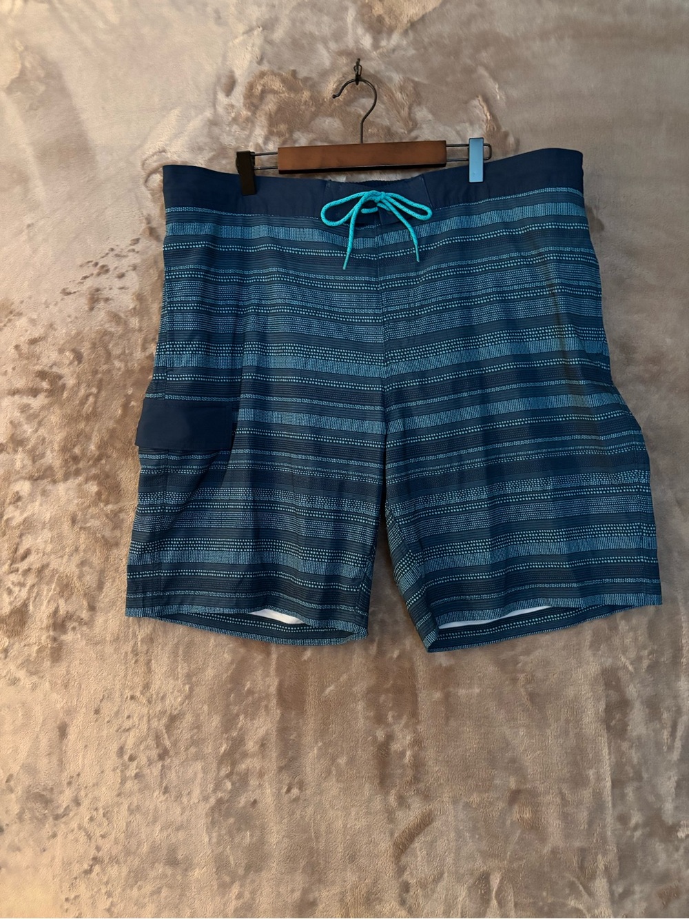 George Swim Trunks Board Shorts Men’s Size XL Drawstring Waist Blue